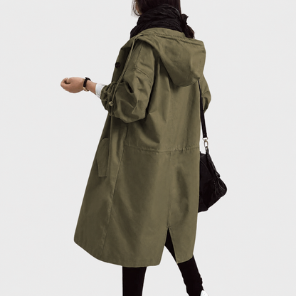 Lieke - Stijlvolle Regenjas Dames met Capuchon en Oversized Pasvorm