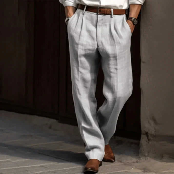 Pantalon Heren - Rechte Relaxed Fit met Hoge Taille | Klassiek