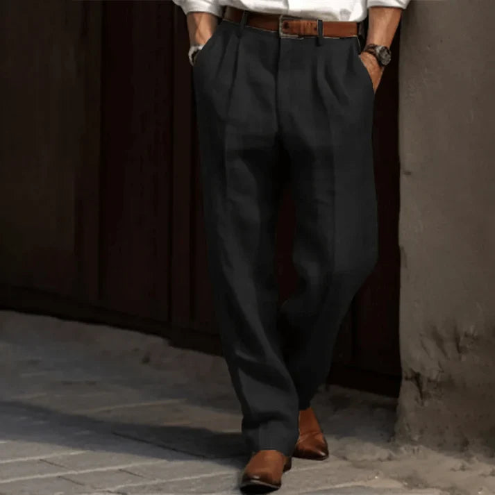 Pantalon Heren - Rechte Relaxed Fit met Hoge Taille | Klassiek