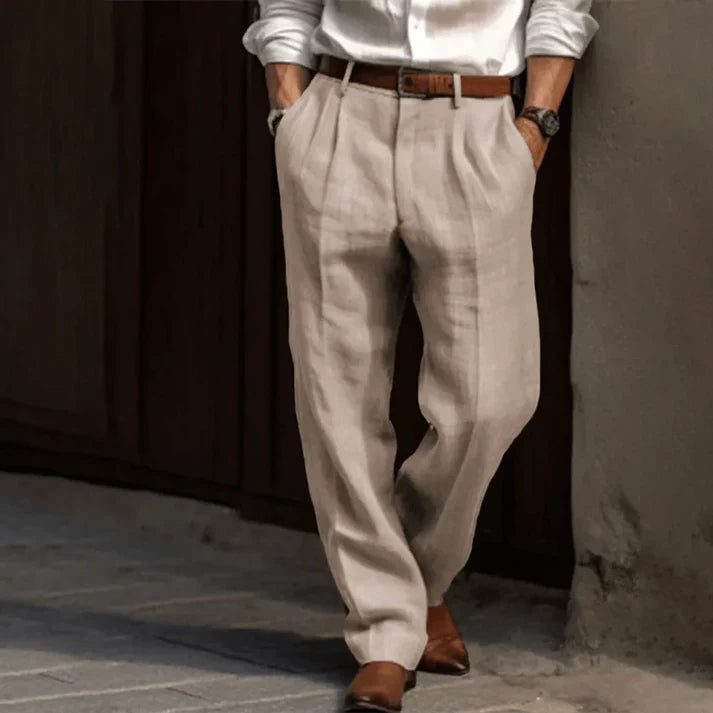 Pantalon Heren - Rechte Relaxed Fit met Hoge Taille | Klassiek