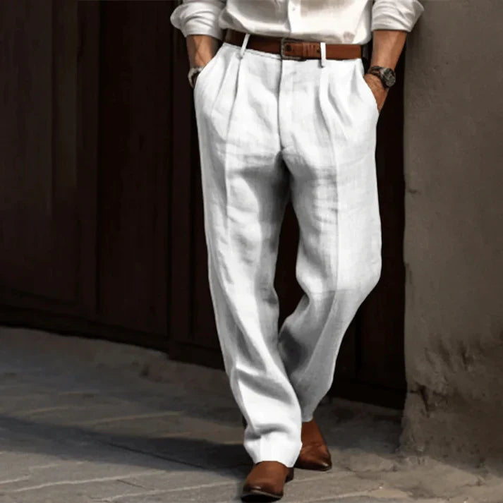 Pantalon Heren - Rechte Relaxed Fit met Hoge Taille | Klassiek