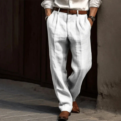 Pantalon Heren - Rechte Relaxed Fit met Hoge Taille | Klassiek