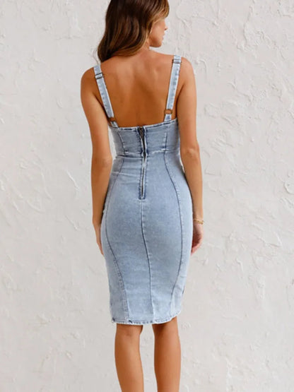 Loes - Stoere Zomerjurk Dames met Brede Bandjes en Zielsplit