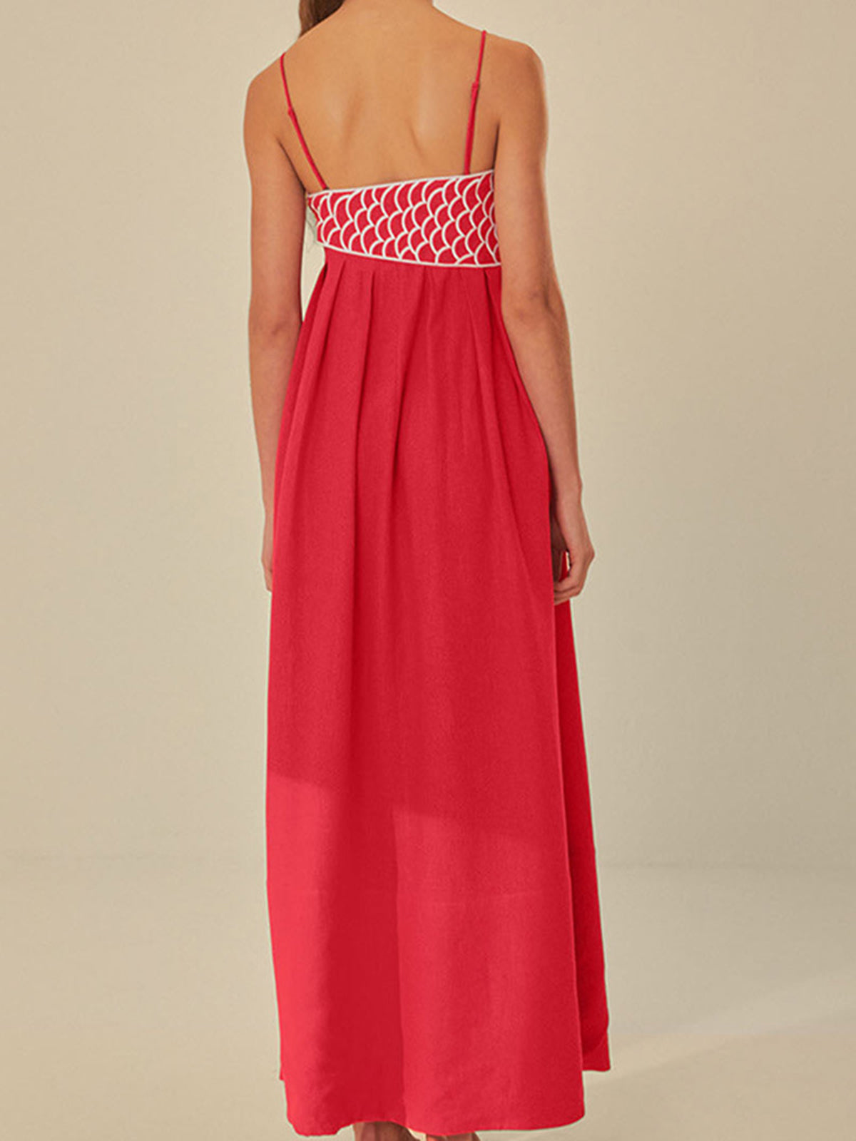 Lotte - Boho Zomerjurk Dames Maxi met Borduursel en Spaghettibandjes