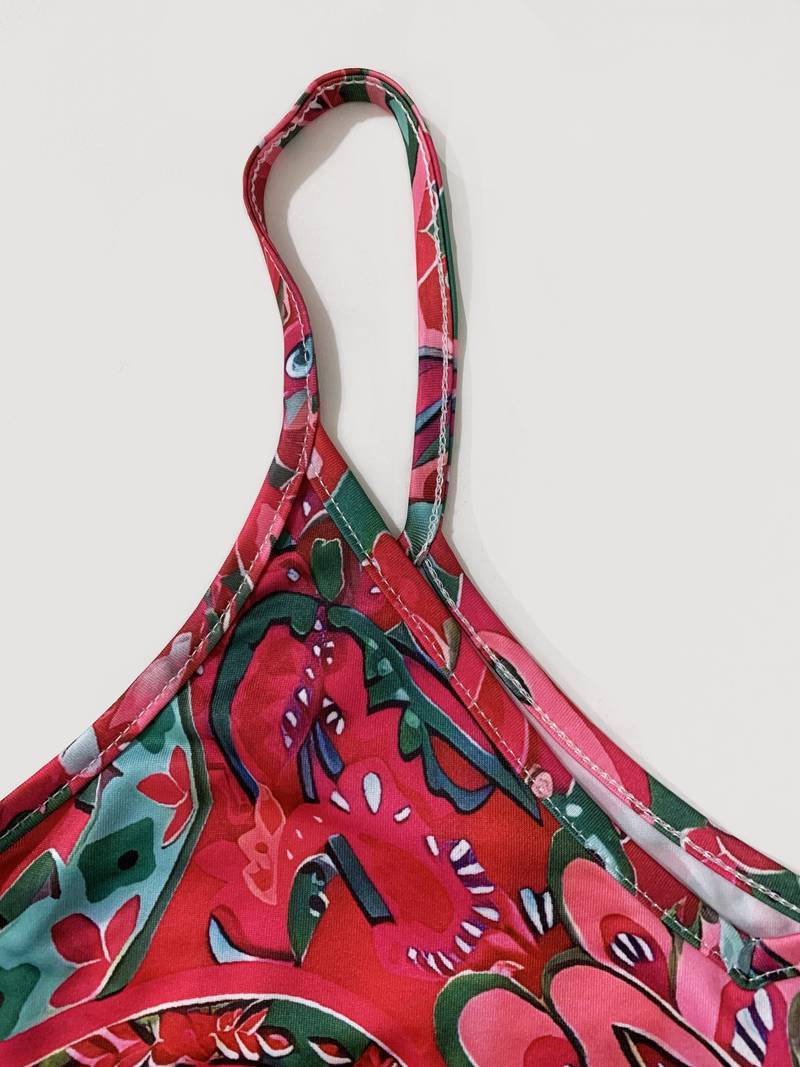 Lotte - Boho Zomerjurk Dames met Spaghettibandjes en Paisley Print