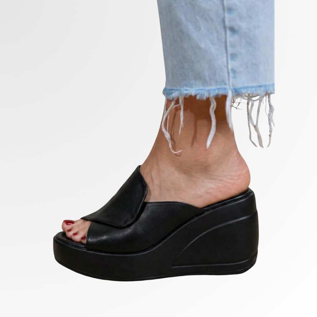 Lotte - Casual Orthopedische Damessandalen met Platform Wig en Open Neus