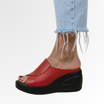 Lotte - Casual Orthopedische Damessandalen met Platform Wig en Open Neus