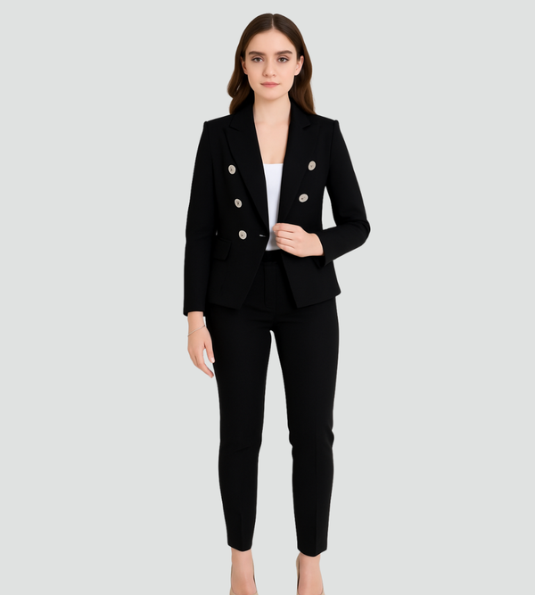 Lotte - Dames Matching Blazer Set met Pantalon en Dubbele Knopenrij
