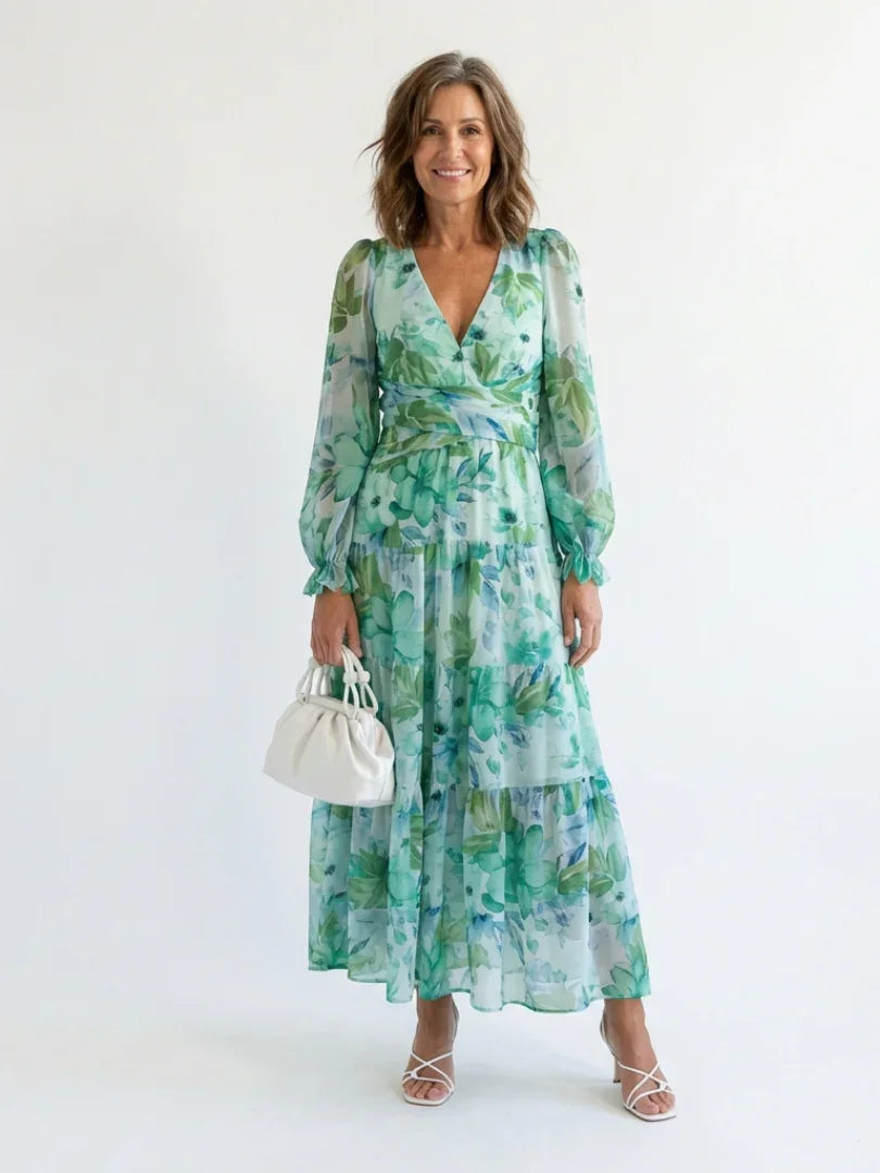 Lotte - Elegante Zomerjurk Dames met Wikkeleffect en Print