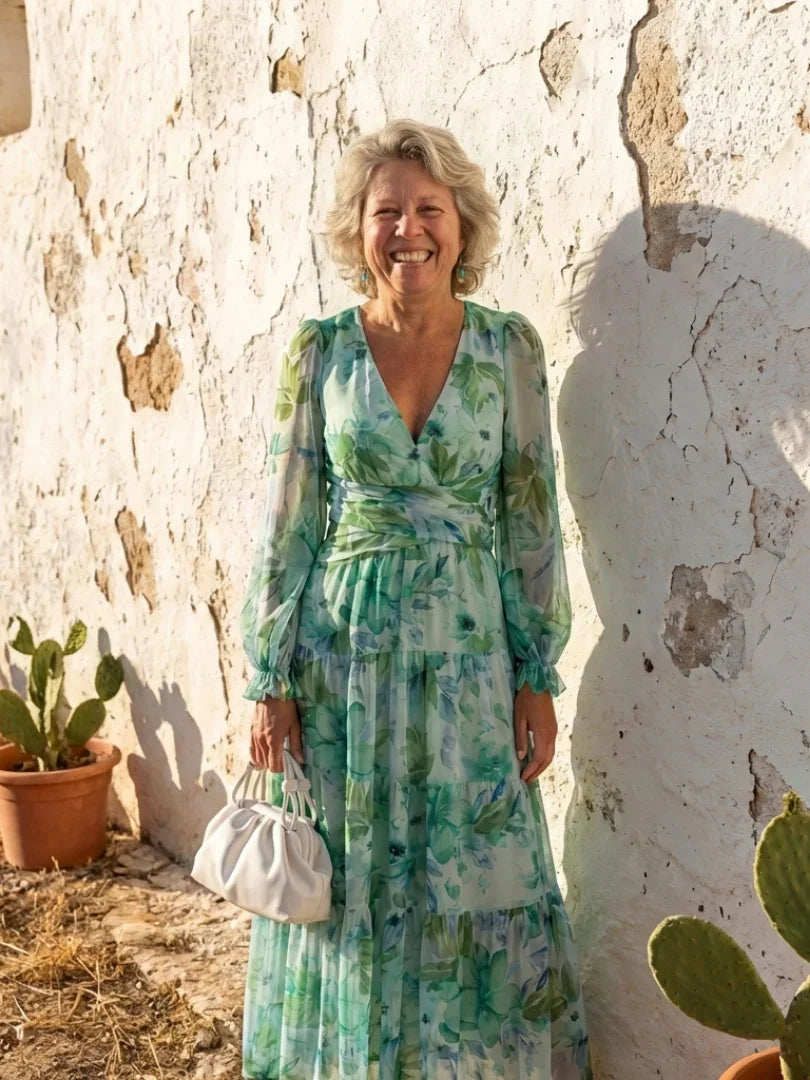 Lotte - Elegante Zomerjurk Dames met Wikkeleffect en Print