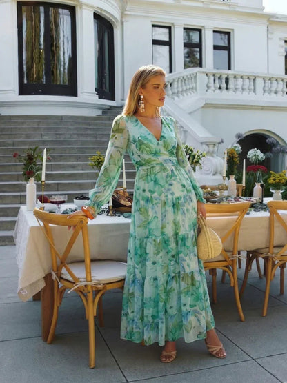 Lotte - Elegante Zomerjurk Dames met Wikkeleffect en Print