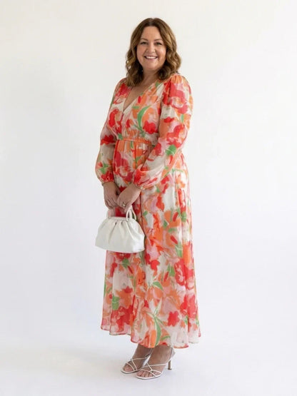 Lotte - Elegante Zomerjurk Dames met Wikkeleffect en Print