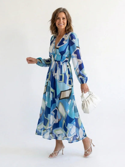 Lotte - Elegante Zomerjurk Dames met Wikkeleffect en Print