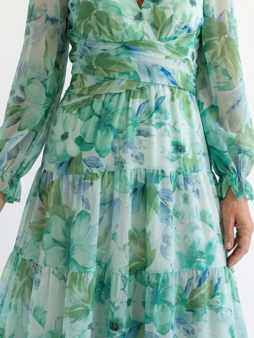 Lotte - Elegante Zomerjurk Dames met Wikkeleffect en Print