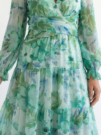 Lotte - Elegante Zomerjurk Dames met Wikkeleffect en Print