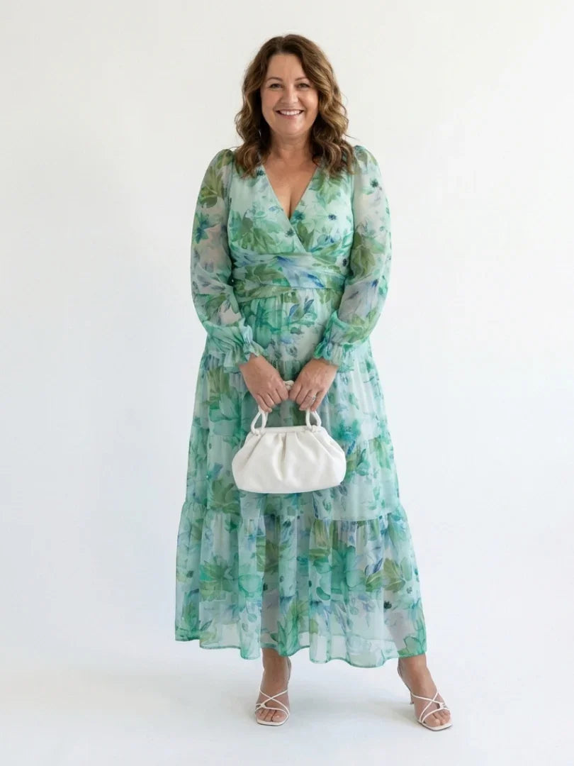 Lotte - Elegante Zomerjurk Dames met Wikkeleffect en Print