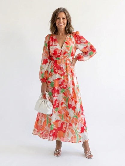 Lotte - Elegante Zomerjurk Dames met Wikkeleffect en Print
