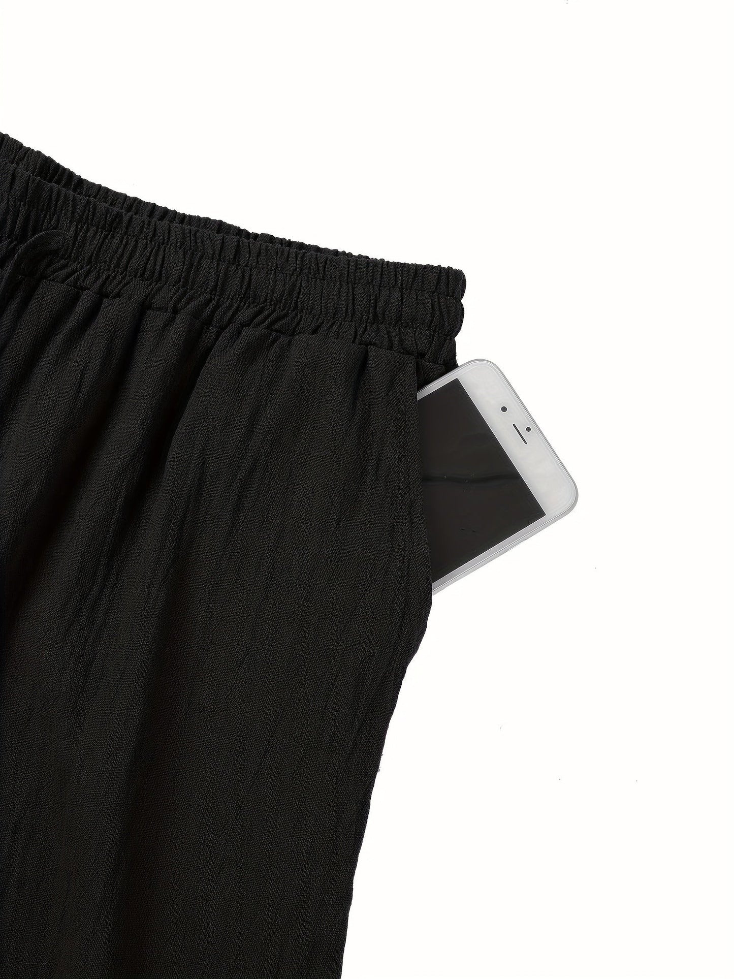 Lucas - Casual Linnen Broek Heren met Ruimvallende Pijpen en Elastische Taille
