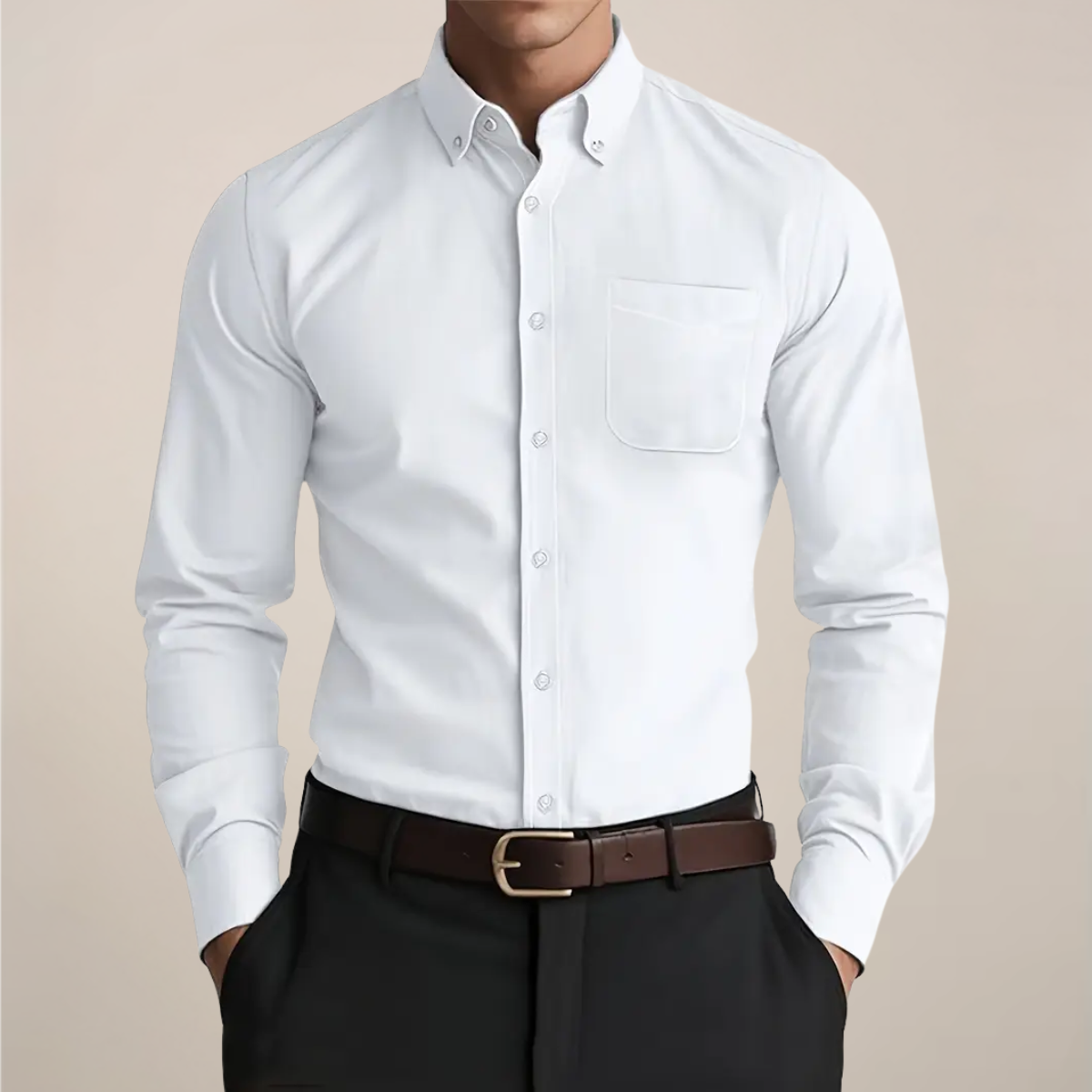 Lucas - Trendy Overhemd Heren met Casual Smart Uitstraling en Verzorgde Pasvorm