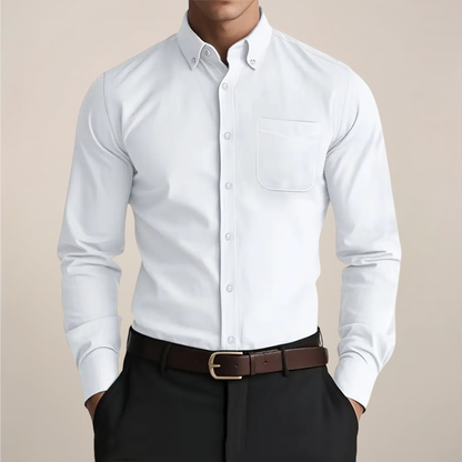 Lucas - Trendy Overhemd Heren met Casual Smart Uitstraling en Verzorgde Pasvorm