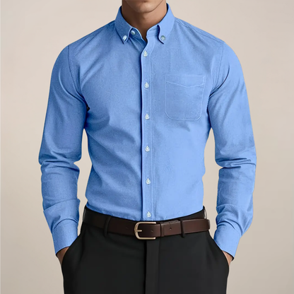 Lucas - Trendy Overhemd Heren met Casual Smart Uitstraling en Verzorgde Pasvorm