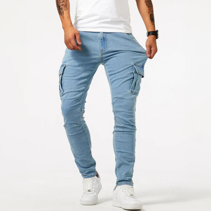 Luuk - Heren Cargobroek Relaxed Fit met Toelopende Pijpen en Zijzakken