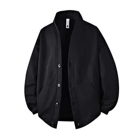 Luuk - Heren Gebreid Vest Oversized Warm met Knoopsluiting en V-hals