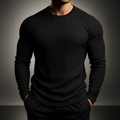 Luuk - Heren Gebreide Trui Rib Casual Smart met Aansluitende Pasvorm