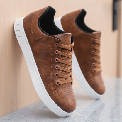 Luuk - Klassieke Sneakers Heren met Ondersteunende Zool en Leren Uitstraling
