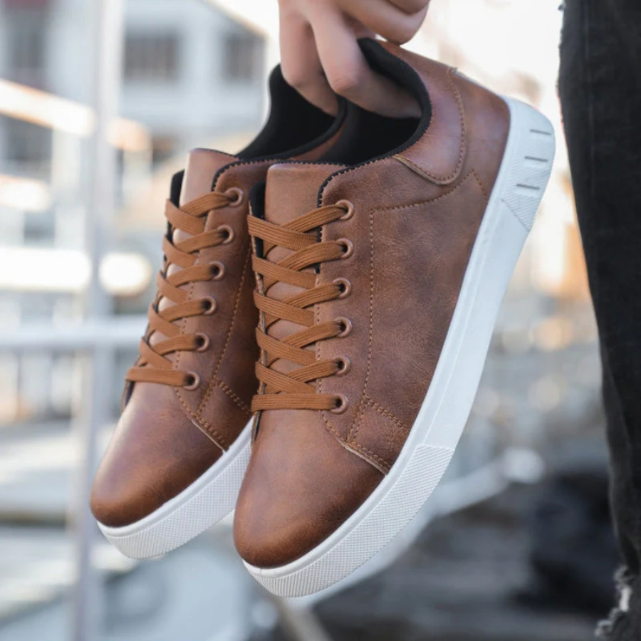 Luuk - Klassieke Sneakers Heren met Ondersteunende Zool en Leren Uitstraling