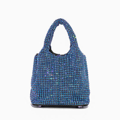 Tas Dames - Volledig Bedekte Strass Mini Bag met Dubbele Handgreep | Glamour