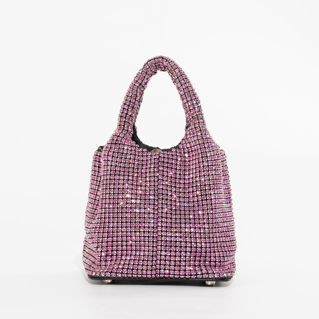 Tas Dames - Volledig Bedekte Strass Mini Bag met Dubbele Handgreep | Glamour