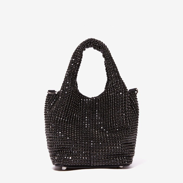 Tas Dames - Volledig Bedekte Strass Mini Bag met Dubbele Handgreep | Glamour