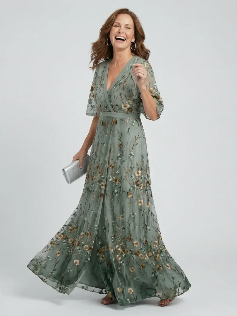 Marije - Romantische Maxi Jurk Dames met V-hals
