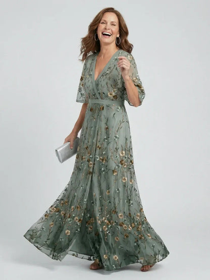Marije - Romantische Maxi Jurk Dames met V-hals