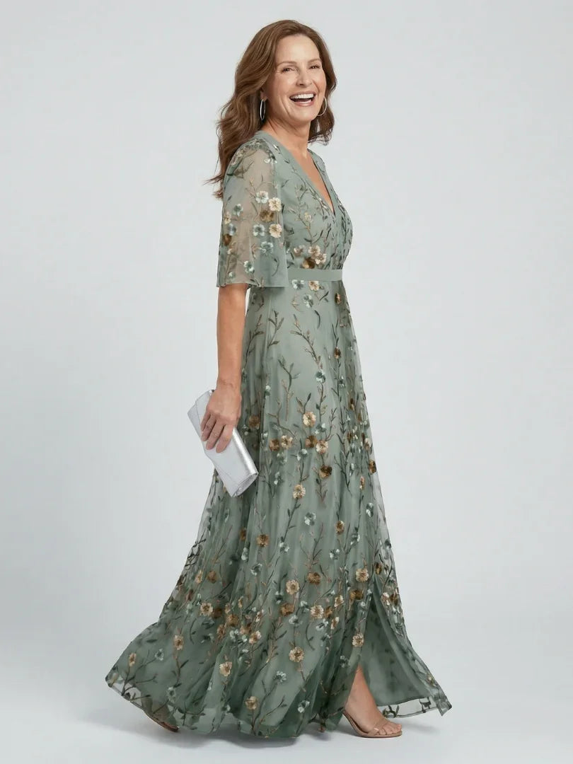 Marije - Romantische Maxi Jurk Dames met V-hals