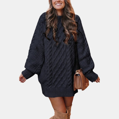 Marit - Dames Kabeltrui Chunky Gebreid Oversized met Ballonmouwen
