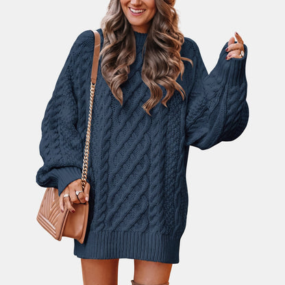 Marit - Dames Kabeltrui Chunky Gebreid Oversized met Ballonmouwen