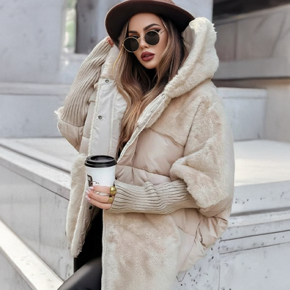 Marit - Dames Pufferjas Teddy Oversized voor de Winter met Capuchon