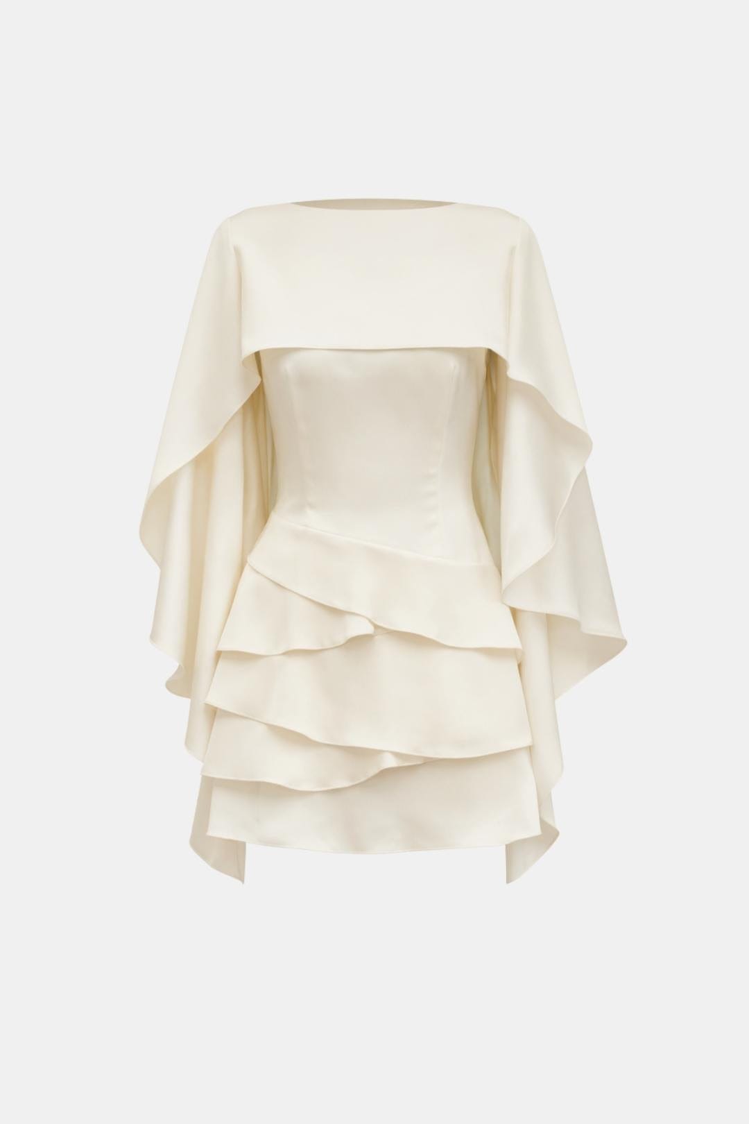 Maud - Chique Galajurk Dames met Cape en Gelaagde Rok
