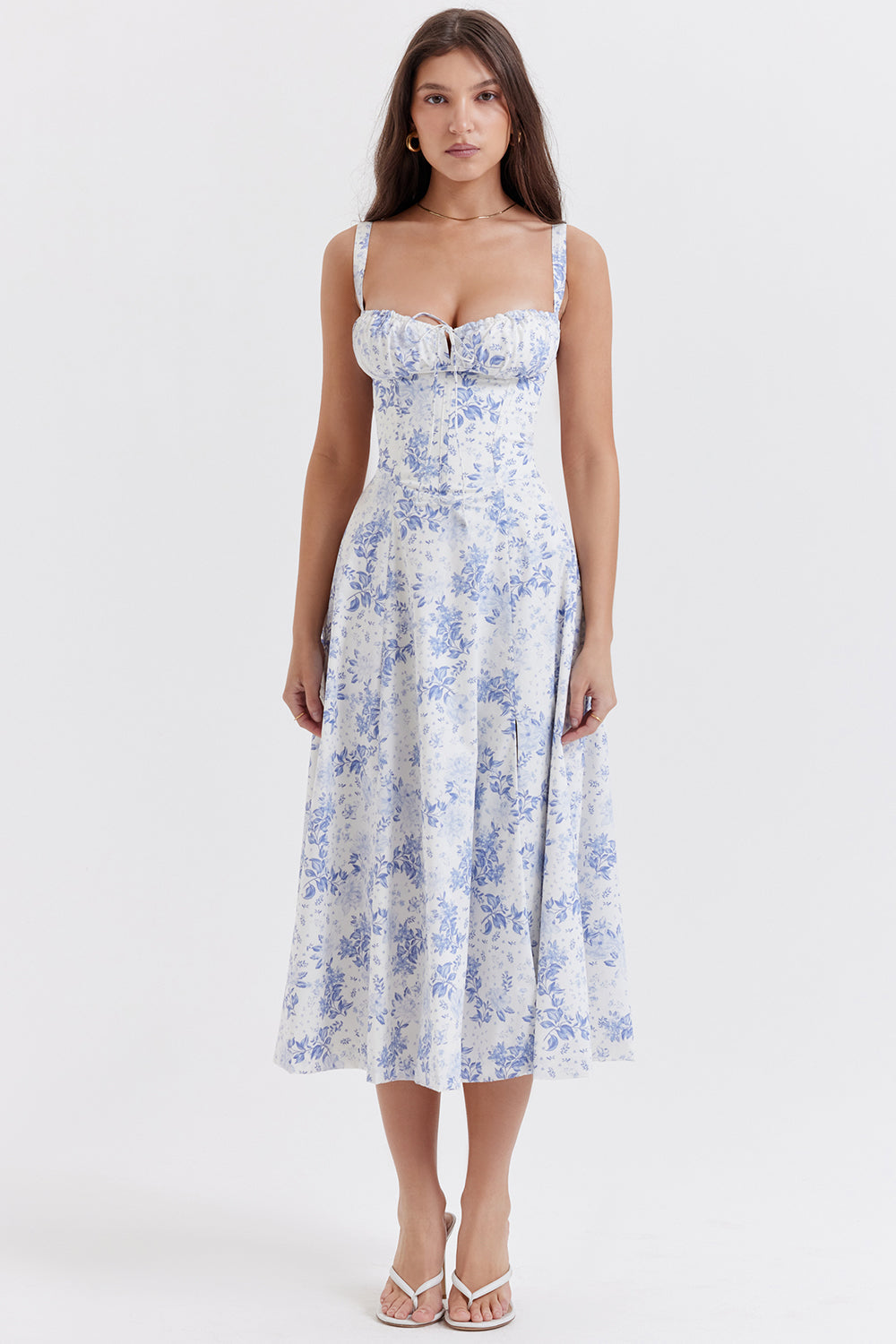 Maud - Romantische Bruiloft Gastenjurk Dames met Bustier en Uitwaaierende Rok