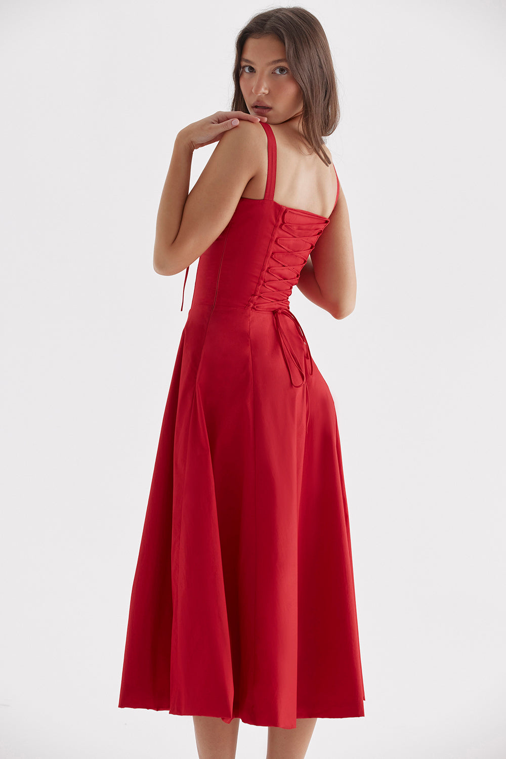 Maud - Romantische Bruiloft Gastenjurk Dames met Bustier en Uitwaaierende Rok