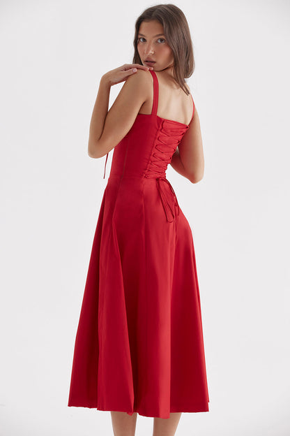 Maud - Romantische Bruiloft Gastenjurk Dames met Bustier en Uitwaaierende Rok