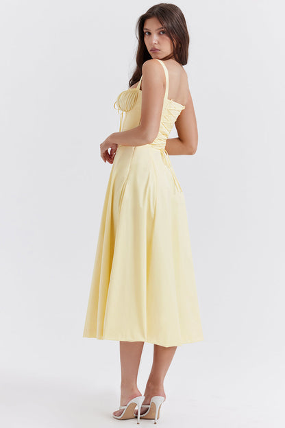Maud - Romantische Bruiloft Gastenjurk Dames met Bustier en Uitwaaierende Rok