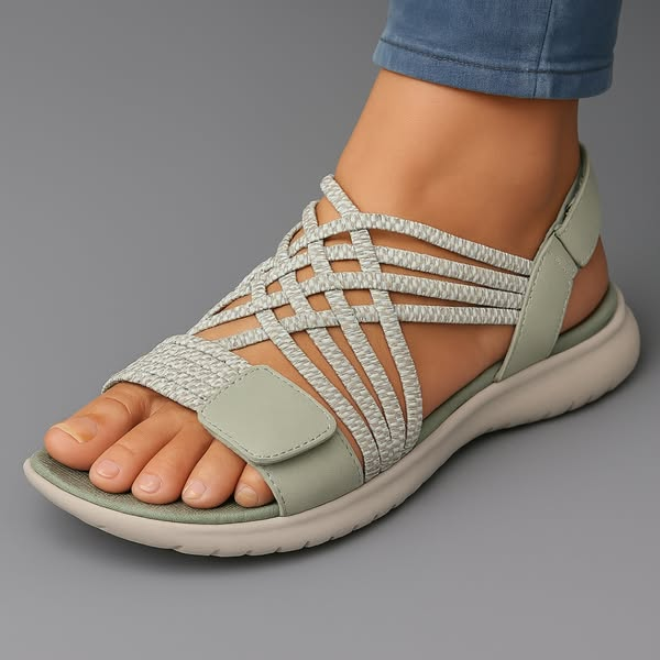 Maud - Sportieve Orthopedische Sandalen Dames met Elastische Gladiatorbanden en Lichte Zool