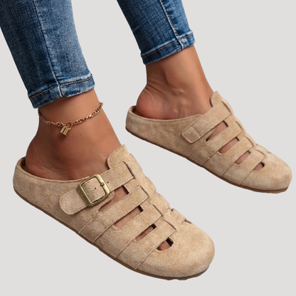 Maud - Tijdloze Orthopedische Damessandalen met Gesloten Neus en Verstelbare Gesp