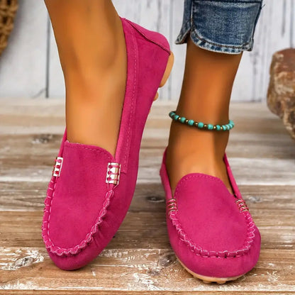 Maud - Zachte Comfort Loafers Dames met Goudkleurig Detail en Lichte Zool