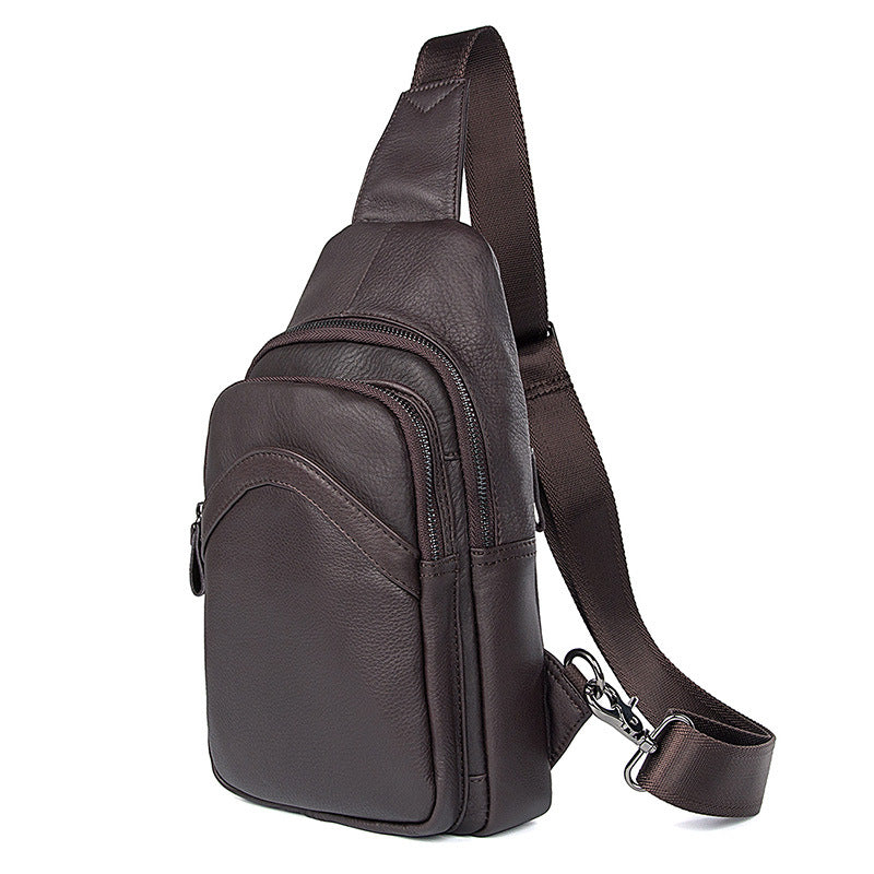 Tas Heren - Compacte Chest Sling Bag met Twee Vakken en Brede Band | Casual
