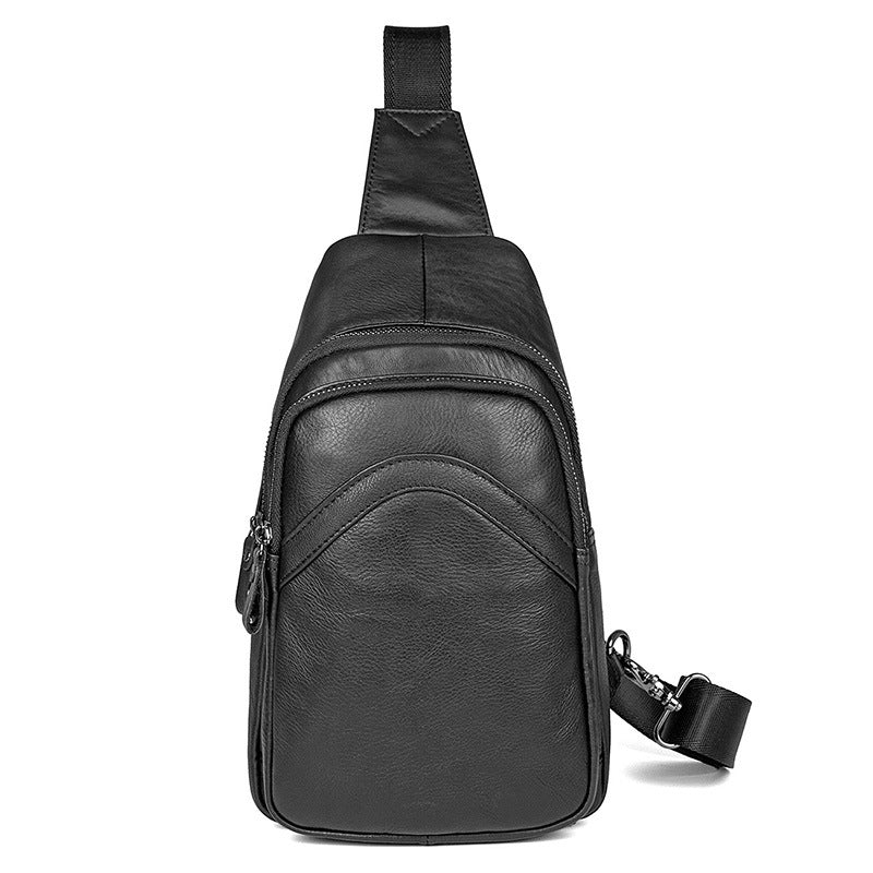 Tas Heren - Compacte Chest Sling Bag met Twee Vakken en Brede Band | Casual