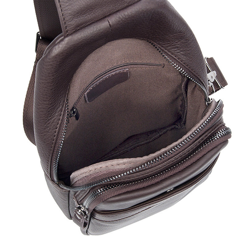 Tas Heren - Compacte Chest Sling Bag met Twee Vakken en Brede Band | Casual